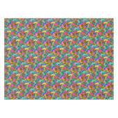 動物はパターンのシルエットを描きます テーブルクロス (正面(横))