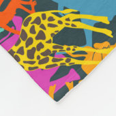 動物はパターンのシルエットを描きます フリースブランケット (角)