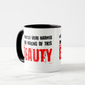 動物は傷つけられなかった マグカップ (正面左)