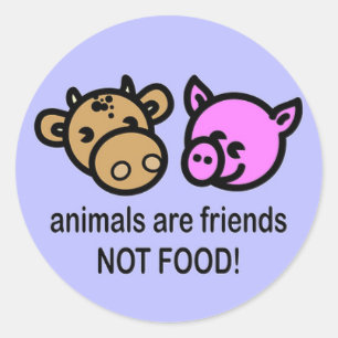 動物は友人のない食糧です! ラウンドシール