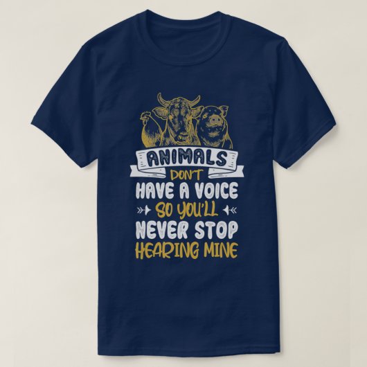 動物は声明文を持っていないビーガンベジータ Tシャツ (デザイン正面)