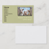 動物は愛することのためです 名刺 (正面/裏面)