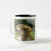 動物は愛を与えます ツートーンマグカップ (正面左)