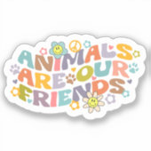 動物は我々の友人である、レトロビーガン シール (正面)