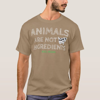 動物は材料ではありません クールなヴィーガンデザイン Tシャツ