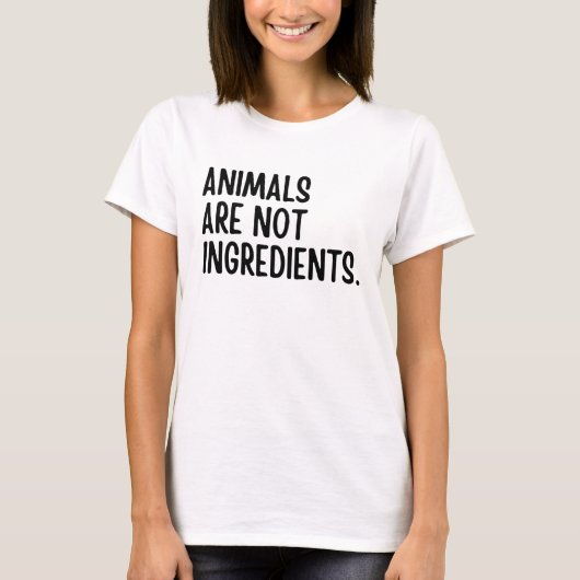 動物は材料ではない Tシャツ (正面)