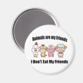 動物は私の友達だ マグネット (正面/裏面)