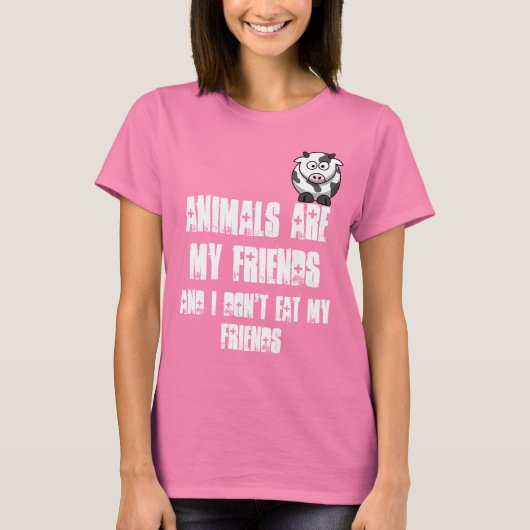 動物は私の友達だ Tシャツ (正面)