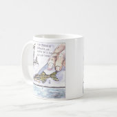 動物は私をおびえさせています コーヒーマグカップ (正面左)