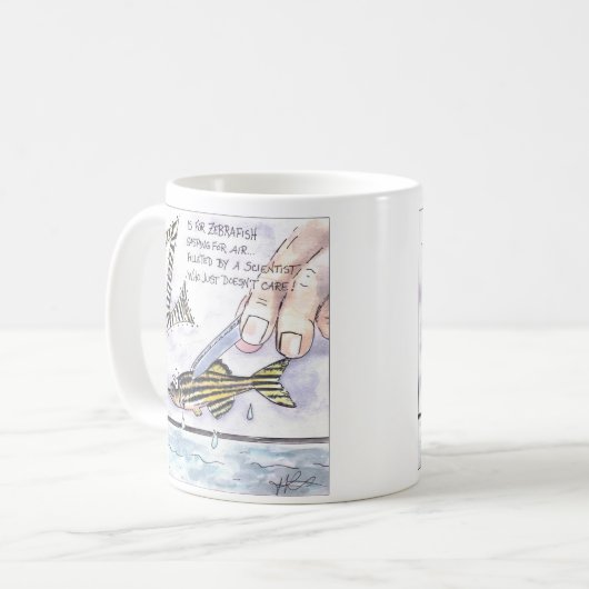 動物は私をおびえさせています コーヒーマグカップ (正面左)