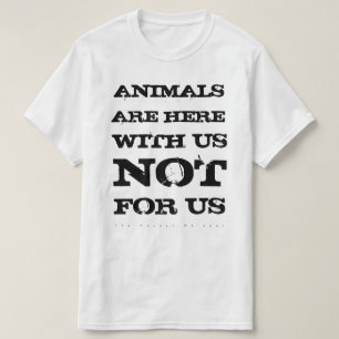 動物は私達とワイシャツはです(白い) Tシャツ