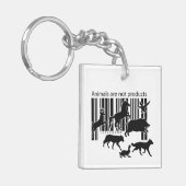 動物は製品ではないバーコードビーガン キーホルダー (正面左)