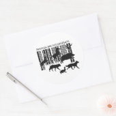 動物は製品ではないバーコードビーガン ラウンドシール (封筒)