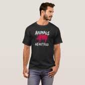 動物は食べ物ではないビーガン Tシャツ (正面フル)