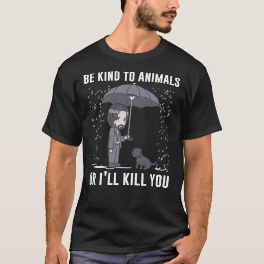 動物やi&x27に優しくして、必要なものを殺す tシャツ (正面)