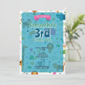 動物をテーマにした誕生日招待状 招待状 (スタンド正面)