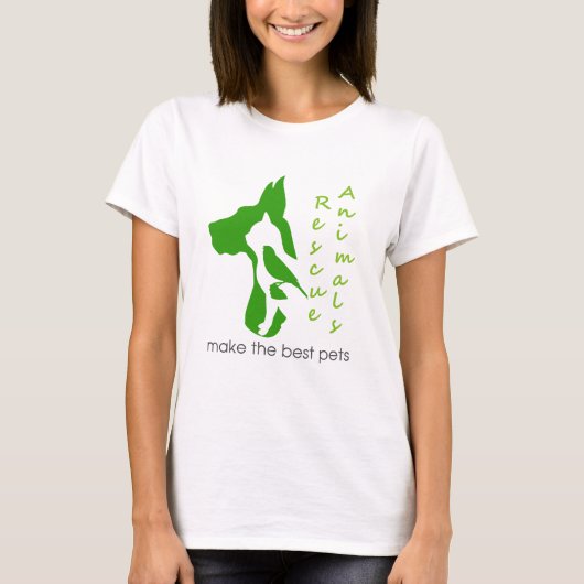 動物をペットより多く最高の救う Tシャツ (正面)
