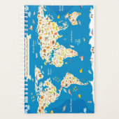 動物を使った世界の子ども向け地図 プランナー手帳 (正面)