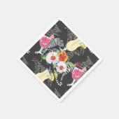 動物を使った熱帯飲料 スタンダードカクテルナプキン (角)