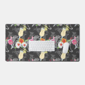 動物を使った熱帯飲料 デスクマット (キーボード&マウス)