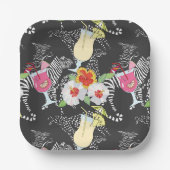 動物を使った熱帯飲料 ペーパープレート (正面)