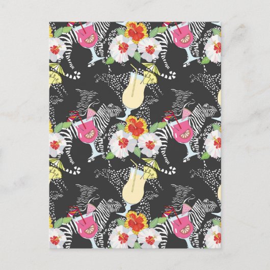 動物を使った熱帯飲料 ポストカード (正面)