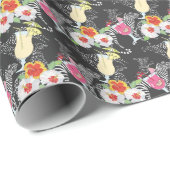 動物を使った熱帯飲料 ラッピングペーパー (ロールコーナー)