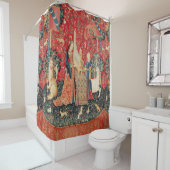 動物を使った遊ユニコーンとレディの臓器 シャワーカーテン (インサイチュ)