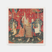 動物を使った遊ユニコーンとレディの臓器 スタンダードカクテルナプキン (正面)