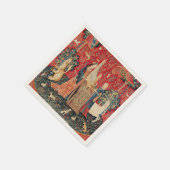 動物を使った遊ユニコーンとレディの臓器 スタンダードカクテルナプキン (角)