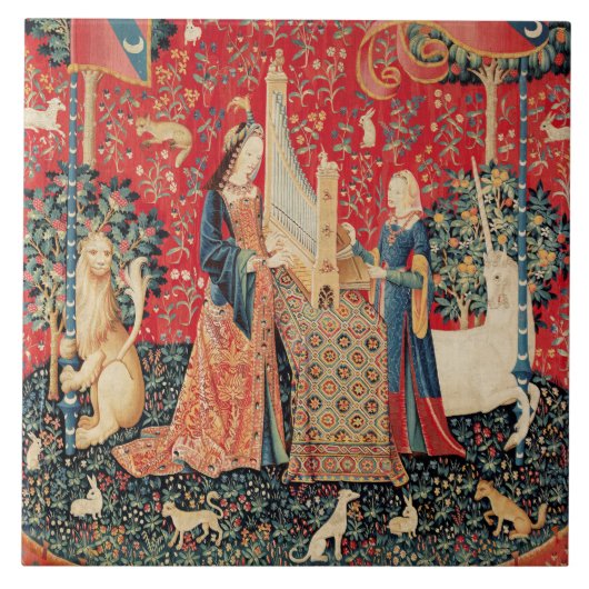 動物を使った遊ユニコーンとレディの臓器 タイル (正面)