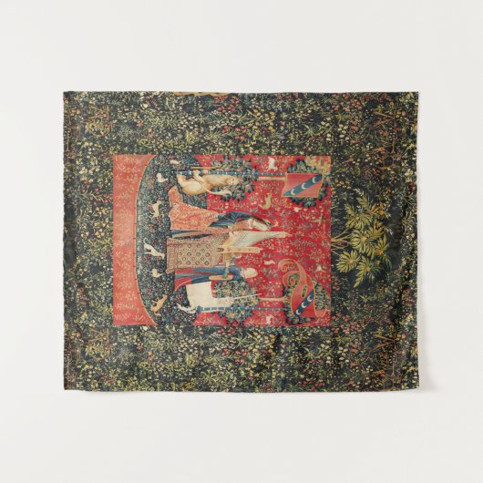 動物を使った遊ユニコーンとレディの臓器 タペストリー (正面(横))