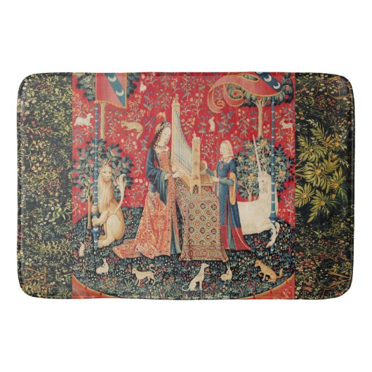 動物を使った遊ユニコーンとレディの臓器 バスマット (正面)
