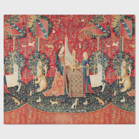 動物を使った遊ユニコーンとレディの臓器 ラッピングペーパー (フラット)