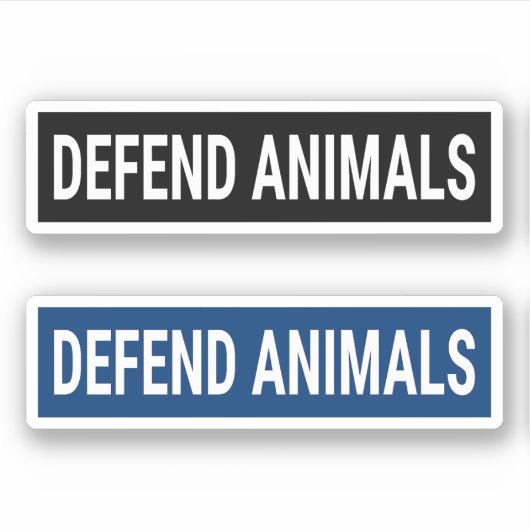 動物を守る – 動物の解放 シール (正面)