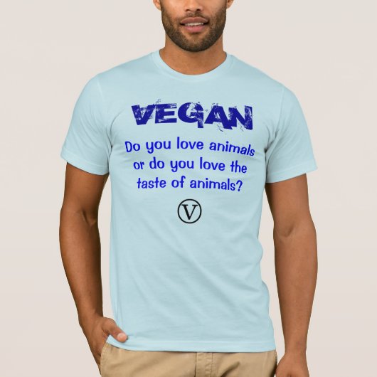 Ⓥ 動物を愛します Tシャツ (正面)