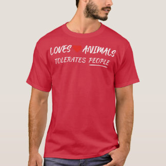 動物を愛する人をテロリング動物の恋人 Tシャツ