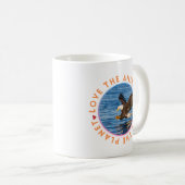 動物を愛する惑星イーグルを愛する コーヒーマグカップ (正面右)