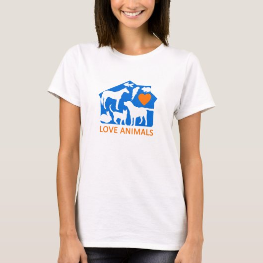 動物を愛する Tシャツ (正面)