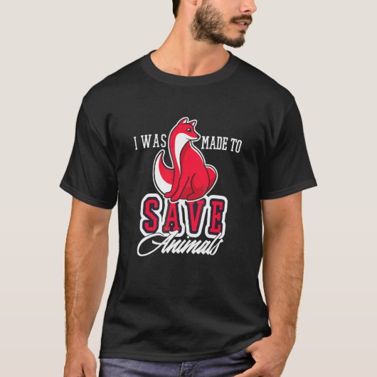 動物を救うために生まれてきた 動物の権利 Tシャツ (正面)