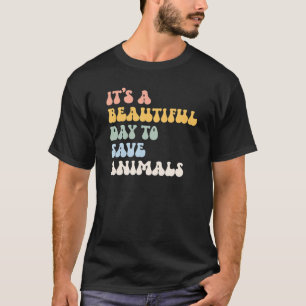 動物を救う動物にとって美しい日救だ Tシャツ