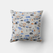 動物を追った蒸気機関車ベビー クッション (裏面)