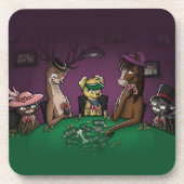 動物を遊ぶトランプのポーカー コースター (正面)