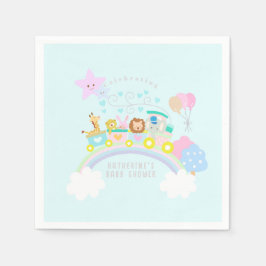 動物を青にトレーニング スタンダードカクテルナプキン