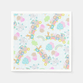 動物を青にトレーニング スタンダードカクテルナプキン