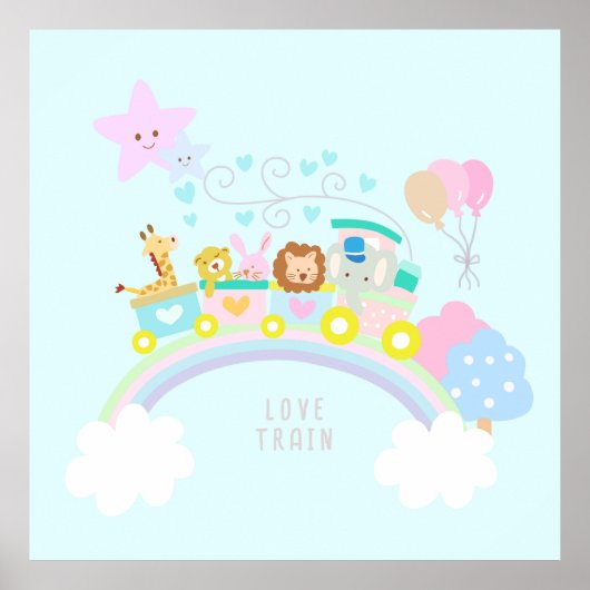 動物を青にトレーニング ポスター (正面)