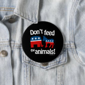 動物を食べ物を与えないで下さい 缶バッジ (インサイチュ)