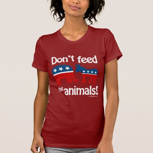 動物を食べ物を与えないで下さい Tシャツ (正面)