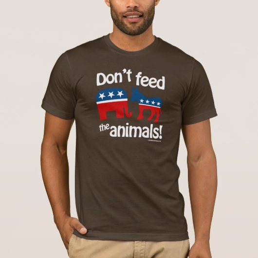 動物を食べ物を与えないで下さい Tシャツ (正面)