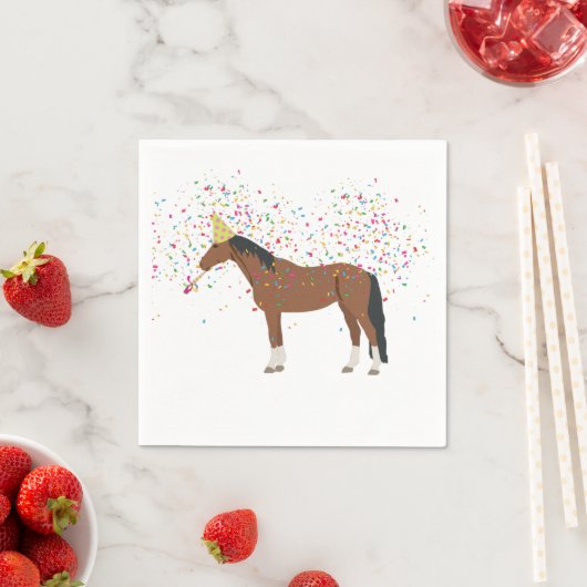 動物を飼育する馬パーティー スタンダードカクテルナプキン (インサイチュ)